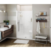 Maax 107005-000-001-005 - ALLIA SH-4834 Acrylic Alcove Center Drain Two-Piece Shower in White