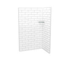 Maax 107461-301-526-000 - Utile 4832 Composite Direct-to-Stud Two-Piece Corner Shower Wall Kit in Metro Tux