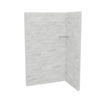 Maax 107461-312-504-000 - Utile 4832 Composite Direct-to-Stud Two-Piece Corner Shower Wall Kit in Organik Permafrost