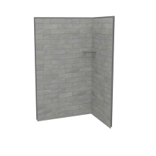 Maax 107461-312-505-000 - Utile 4832 Composite Direct-to-Stud Two-Piece Corner Shower Wall Kit in Organik Clay