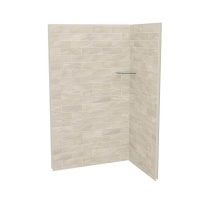 Maax 107461-312-507-000 - Utile 4832 Composite Direct-to-Stud Two-Piece Corner Shower Wall Kit in Organik Loam