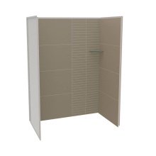 Maax 107463-306-512-000 - Utile 6032 Composite Direct-to-Stud Three-Piece Alcove Shower Wall Kit in Erosion Taupe
