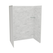 Maax 107463-312-504-000 - Utile 6032 Composite Direct-to-Stud Three-Piece Alcove Shower Wall Kit in Organik Permafrost