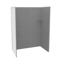 Maax 107464-306-514-000 - Utile 6036 Composite Direct-to-Stud Three-Piece Alcove Shower Wall Kit in Erosion Pebble Grey