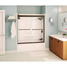 Maax 134661-900-172-000 - Kameleon SC 55-59 x 57 in. 6 mm Bypass Tub Door for Alcove Installation with Clear glass in Dark B