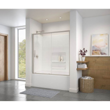Maax 135245-900-305-000 - Connect 55.5-57 x 57 in. 6mm Sliding Tub Door for Alcove Installation with Clear glass in Brushed