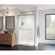 Maax 135321-900-305-000 - Uptown 44-47 x 76 in. 8 mm Bypass Shower Door for Alcove Installation with Clear glass in Brushed