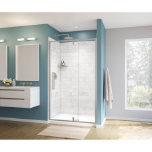 Maax 135325-900-305-000 - Uptown 45-47 x 76 in. 8 mm Pivot Shower Door for Alcove Installation with Clear glass in Brushed N