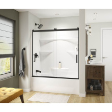 Maax 135692-900-340-000 - Revelation Square 56-59 x 56.75-59.25 in. 6 mm Bypass Tub Door for Alcove Installation with Clear