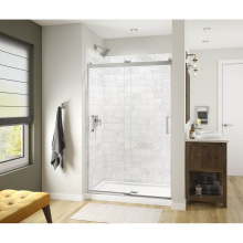 Maax 135693-900-084-000 - Revelation Square 44-47 x 70.5-73 in. 8mm Bypass Shower Door for Alcove Installation with Clear gl
