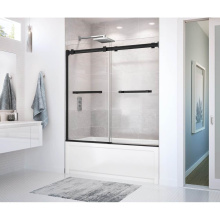 Maax 136270-900-340-000 - Duel 56-59 x 55.5-59 in. 8 mm Bypass Tub Door for Alcove Installation with Clear glass in Matte Bl