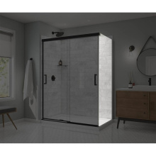 Maax 136561-900-340-000 - Incognito 76 Return Panel for 36 in. Base with Clear glass in Matte Black