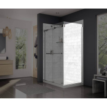 Maax 137310-900-084-000 - Duel and Inverto Return Panel for 32 in. Base with Clear glass in Chrome