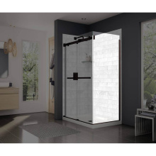 Maax 137311-900-173-000 - Duel and Inverto Return Panel for 36 in. Base with Clear glass in Dark Bronze