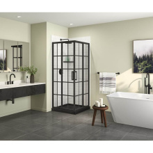 Maax 137447-977-340-000 - Radia Square 32 x 32 x 71.5 in. 6 mm Sliding Shower Door for Corner Installation with French glass