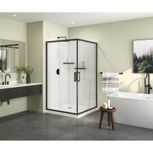 Maax 137451-900-340-000 - Radia Square 42 x 42 x 71.5 in. 6 mm Sliding Shower Door for Corner Installation with Clear glass