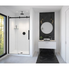 Maax 138460-900-340-000 - Vela 44.5-47 x 78.75 in. 8mm Sliding Shower Door for Alcove Installation with Clear glass in Matte