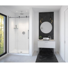 Maax 138460-900-350-000 - Vela 44.5-47 x 78.75 in. 8mm Sliding Shower Door for Alcove Installation with Clear glass in Chrom