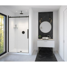 Maax 138460-900-370-000 - Vela 44.5-47 x 78.75 in. 8mm Sliding Shower Door for Alcove Installation with Clear glass in Matte