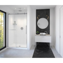 Maax 138465-900-084-000 - Vela 44.5-47 x 78.75 in. 8mm Sliding Shower Door with Towel Bar for Alcove Installation with Clear