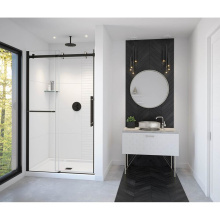 Maax 138465-900-370-000 - Vela 44.5-47 x 78.75 in. 8mm Sliding Shower Door with Towel Bar for Alcove Installation with Clear