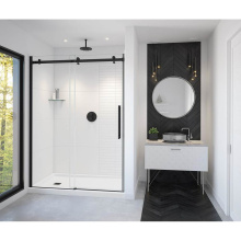 Maax 138470-900-340-000 - Vela 56.5-59 x 78.75 in. 8mm Sliding Shower Door for Alcove Installation with Clear glass in Matte