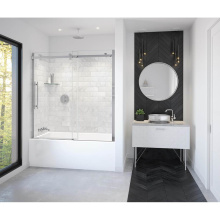Maax 138480-900-084-000 - Vela 56.5-59 x 59 in. 8 mm Sliding Tub Door for Alcove Installation with Clear glass in Chrome