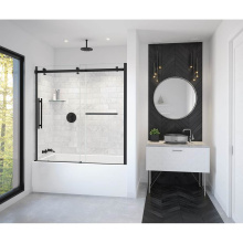 Maax 138485-900-340-000 - Vela 56.5-59 x 59 in. 8 mm Sliding Tub Door with Towel Bar for Alcove Installation with Clear glas
