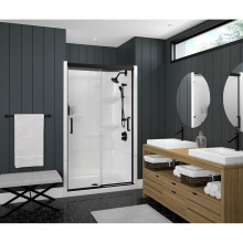 Maax 138520-900-340-000 - Incognito 74 39-42 x 74 in. 8mm Bypass Shower Door for Alcove Installation with Clear glass in Mat