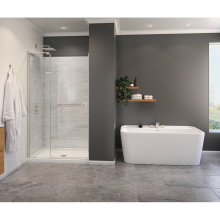 Maax 139586-810-305-000 - Capella 78 44-47 x 78 in. 8 mm Pivot Shower Door for Alcove Installation with GlassShield® gl