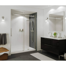 Maax 420004-501-001-101 - B3Square 6030 Acrylic Alcove Shower Base in White with Right-Hand Drain