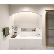 Maax 101265-055-001-100 - Optik 6032 Acrylic Drop-in End Drain Aerofeel Bathtub in White