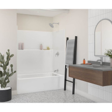 Maax 107162-000-002-001 - Icon TS6036 Acrylx Alcove Left Hand Drain One-Piece Tub Shower in White