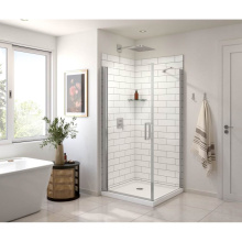 Maax 135230-900-084-101 - Manhattan Square 36 x 36 x 72 in. 6mm Pivot Shower Door for Corner Installation with Clear glass &