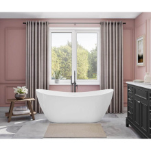 Maax 107677-000-001-000 - Mirella 67 x 29 Acrylic Freestanding Center Drain Bathtub in White with White Skirt