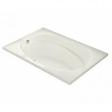 Maax 100027-097-007 - Temple 60 x 41 Acrylic Alcove End Drain Combined Whirlpool & Aeroeffect Bathtub in Biscuit