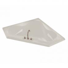 Maax 100053-003-007 - Tryst 59.25 in. x 59.25 in. Corner Bathtub with Whirlpool System Center Drain in Biscuit
