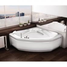 Maax 100055-004-001 - Infinity 60 in. x 60 in. Corner Bathtub with Hydromax System Center Drain in White