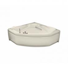 Maax 100055-055-004 - Infinity 60 in. x 60 in. Corner Bathtub with Aerofeel System Center Drain in Bone