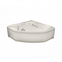 Maax 100055-094-007 - Infinity 60 in. x 60 in. Corner Bathtub with Combined Hydromax/Aerofeel System Center Drain in Bis