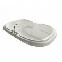 Maax 100075-000-007 - Calla 65.75 in. x 41.5 in. Drop-in Bathtub with Center Drain in Biscuit