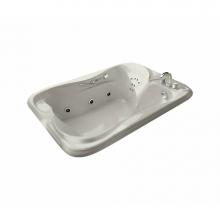 Maax 100085-055-007 - Crescendo 72 in. x 47.75 in. Drop-in Bathtub with Aerofeel System End Drain in Biscuit