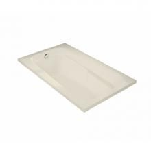 Maax 100103-003-004 - Tempest 59.875 in. x 35.75 in. Alcove Bathtub with Whirlpool System End Drain in Bone