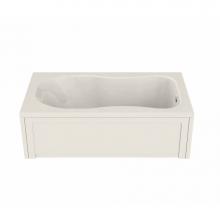 Maax 101054-004-007 - Topaz 59.75 in. x 32.125 in. Alcove Bathtub with Hydromax System End Drain in Biscuit