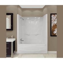 Maax 101098-R-091-001 - Figaro II 59.25 in. x 33 in. x 74.5 in. 1-piece Tub Shower with 10 microjets Right Drain in White