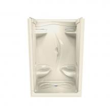 Maax 101140-SR-000-004 - Stamina 48-II 51 in. x 35.75 in. x 76.38 in. 2-piece Shower with Right Seat, Center Drain in Bone