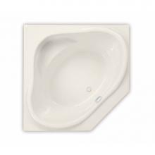 Maax 101212-108-007 - Nancy 54 in. x 54 in. Drop-in Bathtub with Aerosens System Center Drain in Biscuit