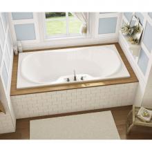 Maax 101227-107-001 - Cambridge 71.5 in. x 35.75 in. Drop-in Bathtub with Hydrosens System Center Drain in White