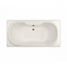 Maax 101227-091-007 - Cambridge 71.5 in. x 35.75 in. Drop-in Bathtub with 10 microjets System Center Drain in Biscuit