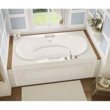 Maax 101250-091-001 - Antigua 71.75 in. x 41.75 in. Drop-in Bathtub with 10 microjets System Center Drain in White